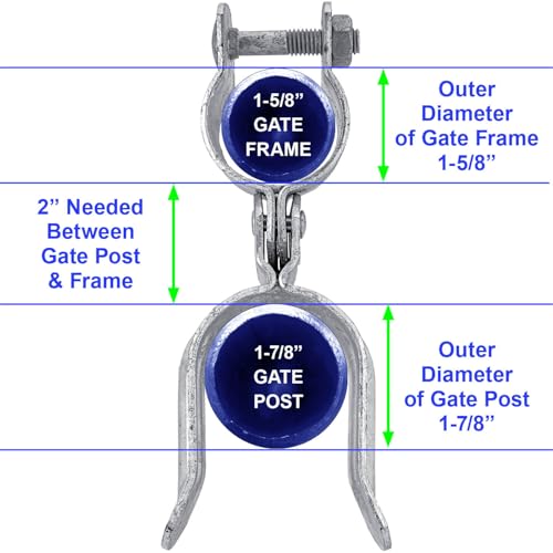 Heavy Duty Fork Latch (Bolt in) 1-5/8 x 1-7/8" Galvanized Pressed Steel - color: GALVANIZED, size: 1-5/8" x 1-7/8"