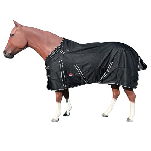 Hilason 600D Waterproof Miniature Horse Turnout Blanket - color: Black, size: 38 In