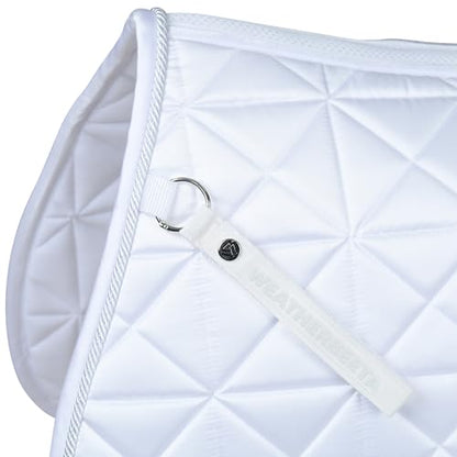 WeatherBeeta Satin Luxe Air-Tec Euro Jump Shaped Saddle Pad - color: White