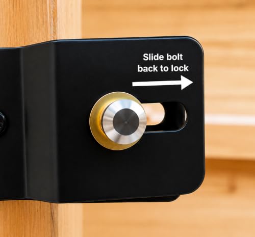 Heavy Duty Double Sided Locking Gate Latch for Wood, Vinyl and Metal Fences | Mechanical locking gate latch