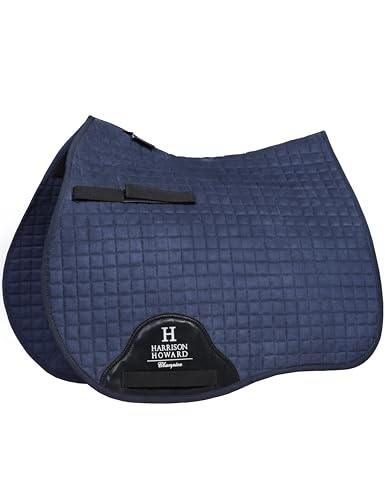 Harrison Howard All-Purpose Saddle Pad for Horses, GP Saddle Pad - color: Navy