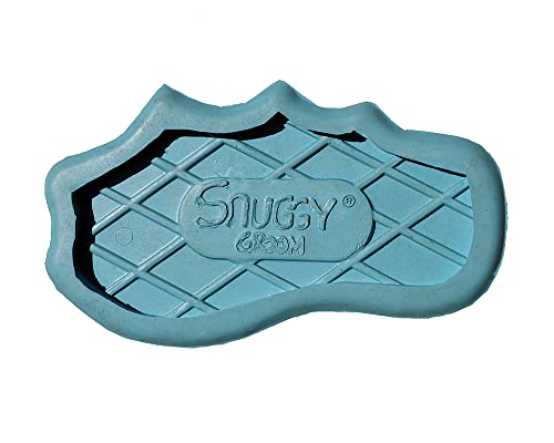 Grewal® Equestrian Grooming Bundle Kit - Comfy Pet Grooming & Bathing Glove - Oval Face Soft Bristles - Great for Thin & Sensitive Skin (Pacific Blue) - color: Pacific Blue