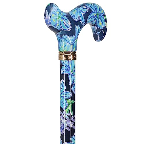 Royal RC Canes Walking Sticks for Men and Women - Stylish Designer Fashionable Adjustable Derby Canes - Lightweight Aluminum Cool Walking Sticks with HD Patterns - color: Dark Blue (Multicolor)