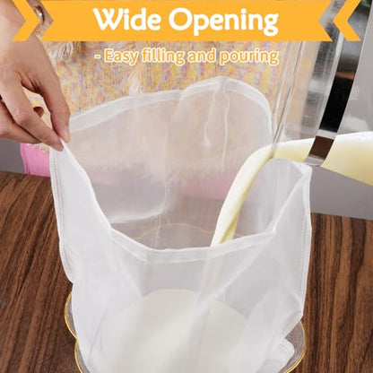 XXL 4 Pcs 14" x 14" Nut Milk Bag Reusable, Cheese Cloth Bags for Straining - size: 14" x 14"