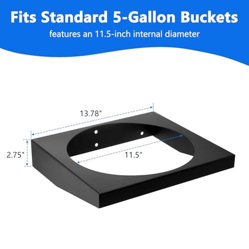 SPARKWHIZ 5 Gallon Bucket Holder with 11.5" ID | for Race Trailer, Garage, Shop, Enclosed Trailer