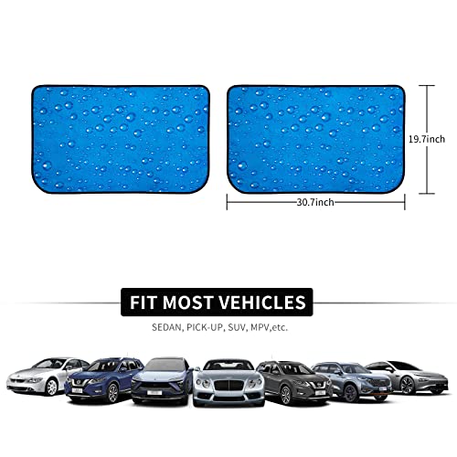 Aokway Magnetic Side Window Sun Shade -100% Block Light Car Window Shades - Car Privacy Curtains Universal Fit for Baby Naps, and Camping with UV Protection (Blue, Rear 2pcs) - color: blue, size: Rear Side 2Pcs