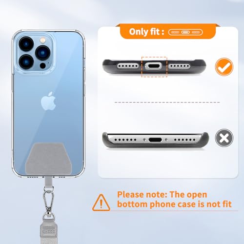 CACOE Phone Lanyard, Black+Gray, 2 Pack - color: Black+gray, size: 21.65"