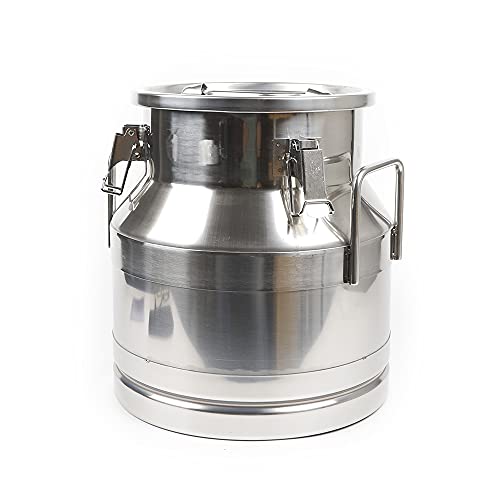 Milk Can 3.2 Gallon Food Grade Stainless Steel Milk Transport Can Milk Bucket Wine Pail Bucket Milk Can Tote Jug with Sealed Lid for Milk Wine Liquid Storage Container (3.2 Gallon / 12 Liters) - color: 3.2 Gallon / 12 Liters