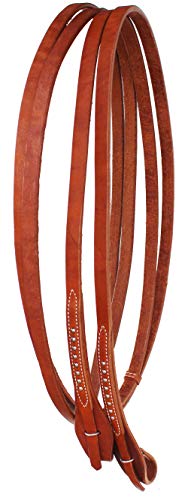 Challenger USA 7' 4" x 5/8" Horse Western Leather Quick Change Split Reins 66RT11