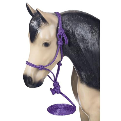 Tough1 Miniature Poly Rope Halter with Lead - color: Purple, size: Small