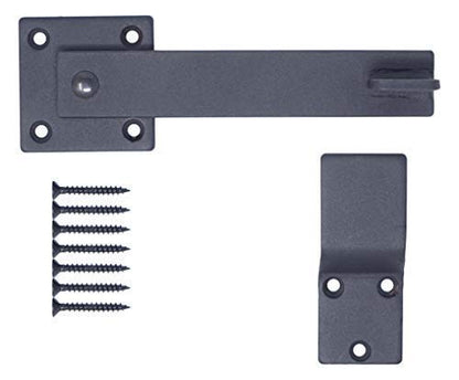 5.5" Hearth Creek Black Barn Door Hardware Farm Gate Latch