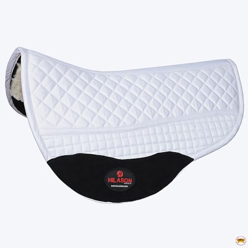 HILASON Western All Purpose Horse English Saddle Pad | All-Purpose - color: White