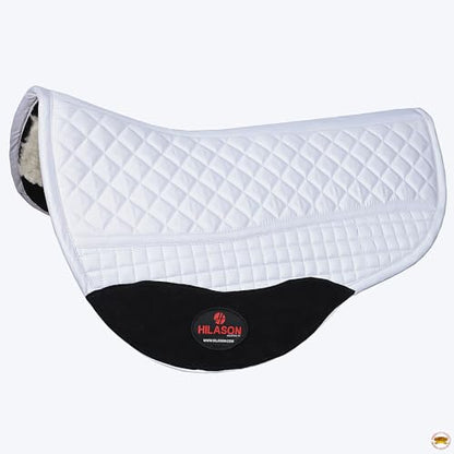HILASON Western All Purpose Horse English Saddle Pad | All-Purpose - color: White