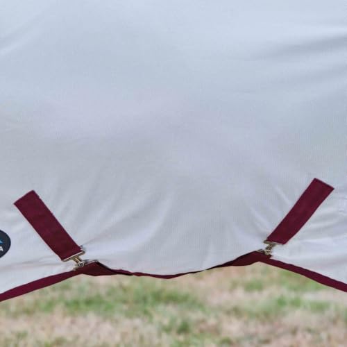 WeatherBeeta ComFiTec Essential Fly Sheet Combo, White/Burgundy, 72" - color: White/Burgundy, size: 72"