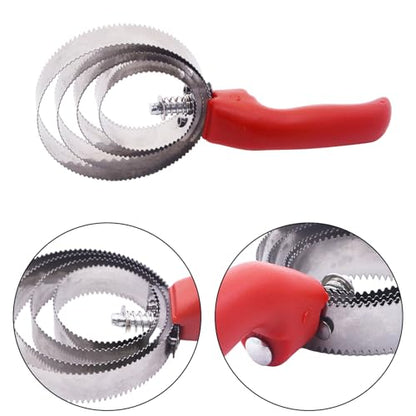 RUIAN Reversible Stainless Steel Curry Comb Soft Touch Grip Horse Comb, Red