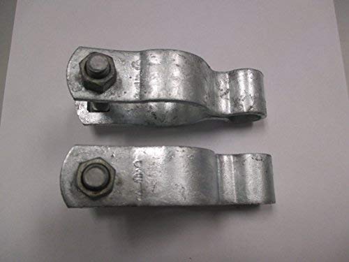 Pressed Steel Chain Link Fence Frame Hinge w/Bolt - (2 Sets Pack) (1-7/8") - size: 1-7/8 Inch