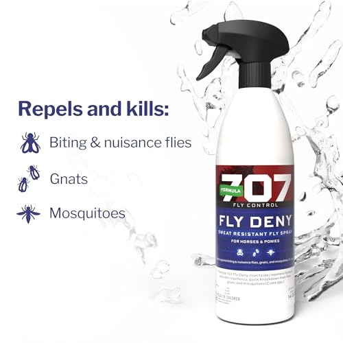 Formula 707 Fly Deny Spray for Horses & Ponies, 32 oz – 14-Day Protection - size: 32 Oz