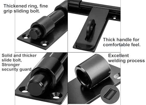 17in Slide Bolt Gate Latch,Left/Right Side Face Mount
