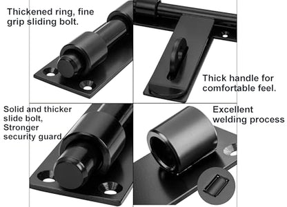 17in Slide Bolt Gate Latch,Left/Right Side Face Mount