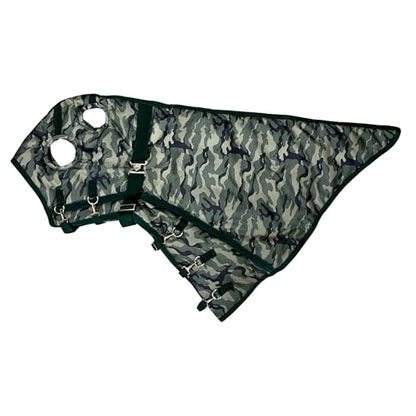 AJ Tack 1200D Waterproof Horse Hood Camouflage 300g, Adjustable Medium - size: Medium