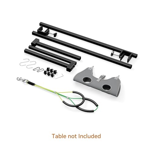 H Shape Dog Grooming Arm for Table, S Size Hammock, 42" H, 31-43" W | Heavy Duty, Adjustable Grooming Stand, Clamp Fits up to 2.76", with Hammock & 2 Nooses for Home Grooming & Nail Trimming - size: S Hammock (Leg Spacing: 4.5–9.5″)