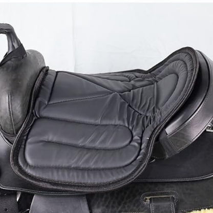 Motorcycle Seat Cushion Saddle Pad for Horses-Brown - color: Brown