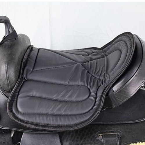 Motorcycle Seat Cushion Saddle Pad for Horses-Black - color: Black