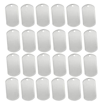 Orgrimmar 100PCS Dog Tag Shiny Stainless Steel Military spec Engraved-Blank
