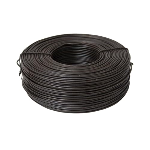 Rebar Tie Wire 16 Gauge Black Annealed — 300 ft Roll | Bailing Wire for Fencing, Farm, Garden & Shop Repairs | Soft Flexible Steel — ASTM A853