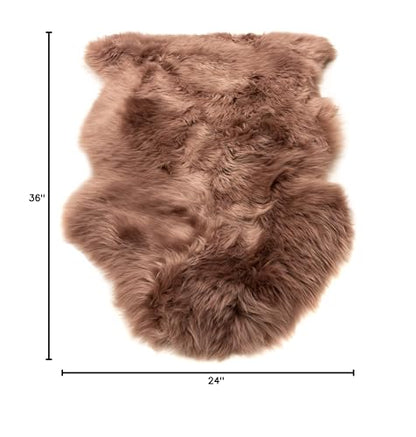 Super Area Rugs Buff Tan Sheepskin Rug Genuine Single 2x3ft Pelt Fluffy Fur Seat Cushion and Chair Cover - color: Tan, size: 2' x 3' (Natural)