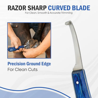 Equine Care Right-Handed Narrow Farrier Hoof Knife, Horses, Ponies, Minis - style: Right-Handed