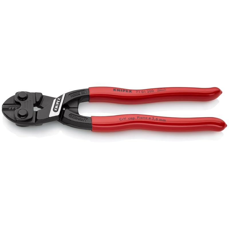 KNIPEX - 71 01 200 Tools - CoBolt Compact Bolt Cutter (7101200), 8-Inch | High Leverage Bolt Cutter - Heavy-Duty Chrome Vanadium Steel, Made in Germany - size: 8-Inch