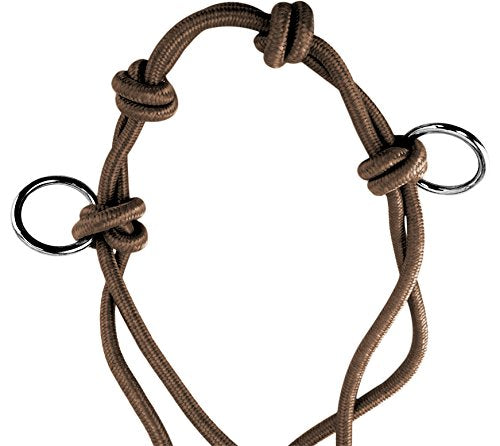 Southwestern Equine Side Pull Rope Halters with Nickle Plated Rings - color: Brown