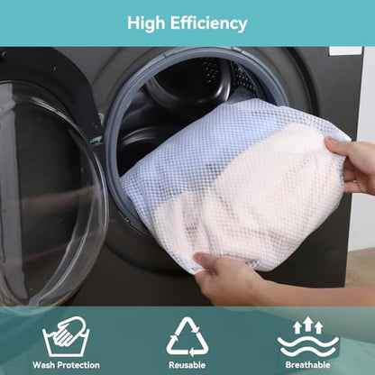 OTraki 2pc Honeycomb Mesh Laundry Bags for Delicates, 13x16 & 16x18 Inches