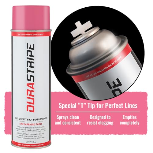 Athletic Field Marking Paint (Pink) 12-18oz Cans Per Case - color: Pink