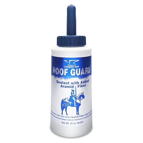 Hoof Guard Sealant for Horses, Fiber-Fortified Aramid Hoof Protector, 16 oz | Professional Horse Hoof Strengthener, Fills Cracks & Locks In Moisture, Hoof Protector for Horses Against Thrush & UV Damage