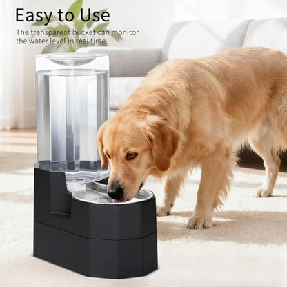Sfozstra 8L Raised Pet Water Dispenser: Large Breed Comfort - color: Black, size: 8L Raised