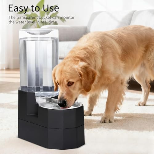 Sfozstra 8L Raised Pet Water Dispenser: Large Breed Comfort - color: Black, size: 8L Raised