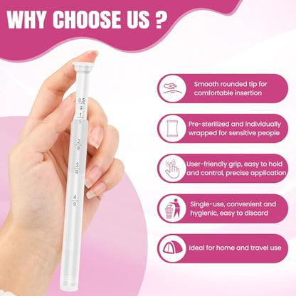 TENKAIWICK Vaginal Suppository Applicator 30Pk, Individually Wrapped, Soft Tip - style: 30 count (pack of 1)