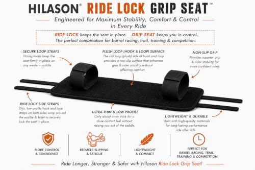 HILASON Western Anti Slip Grip Horse Saddle Seat Cover Riding Made In USA - size: Large