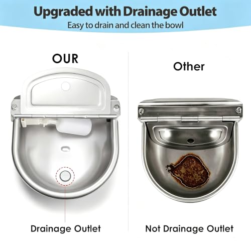 Automatic Chicken Waterer, Stainless Steel Poultry Water Dispenser