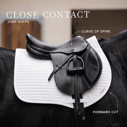 Equestrian Stockholm Close Contact Horse Saddle Pad for Jumping - color: White