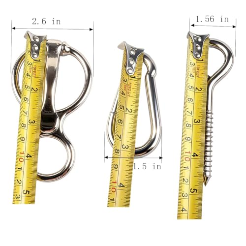 2PCS Magnetic Release Horse Tie Ring Safe Tack with Eye Bolt Quick Snap to Prevent Horses from Pulling Back Reduce Stress