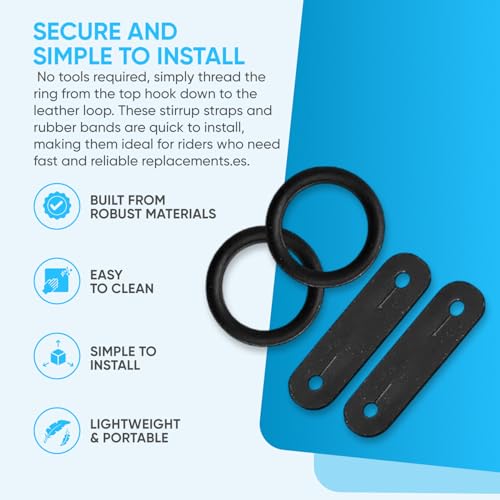 YNR Peacock Safety Iron Stirrups with Rubber Rings, 1 Pair