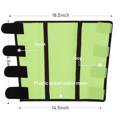 Jexine 8 Pcs Mesh Fly Boots for Horse - color: Grass Green Light Yellow