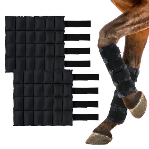 Ice Boots for Horses, Black & Blue, 2 Pack - size: 2Pack