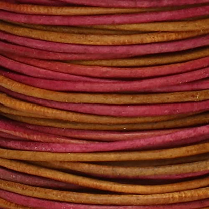 The Beadsmith Leather Cord – Gypsy Dyed Irasa – 1mm Spool – 25 Yards/22.86 Meters – Indian Leather Thong Ideal for Braiding, Beading, Necklaces, Fine Lacing, Hair Accessories & DIY Jewelry Making - size: 1mm, style: Gypsy Dyed Irasa – 25 Yards