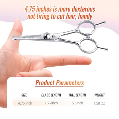 Dog Grooming Scissors: 4.75" Pet Straight Shears Made Of Advanced Stainless Steel Alloy for Trimming Dogs Cats and Other Pets Face and Paws - style: Straight