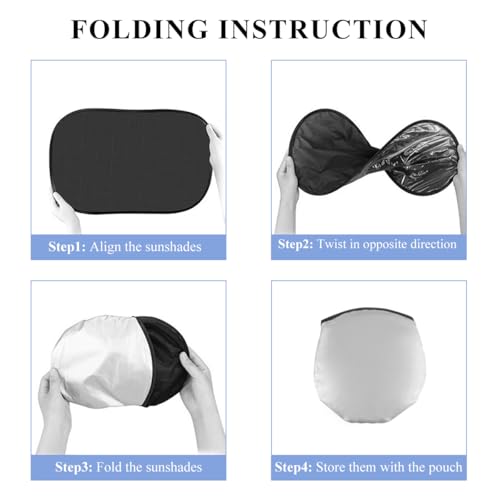 2PCS Car Window Shades for Baby, 21"x14" Cling Car Shades Provide Glare and UV Rays Protection for Your Child, Mesh Sun Shade Blocker Window Screens for Side Windows (Black) - color: Black