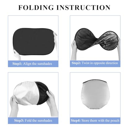 2PCS Car Window Shades for Baby, 21"x14" Cling Car Shades Provide Glare and UV Rays Protection for Your Child, Mesh Sun Shade Blocker Window Screens for Side Windows (Black) - color: Black